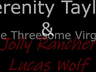 Teen heartthrob Serenity Taylor dives into her first ever threesome with pawg action