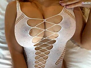 Busty blonde Latina in dorm fantasy homemade video