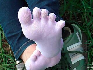 goddess, show those cute feet in white socks!