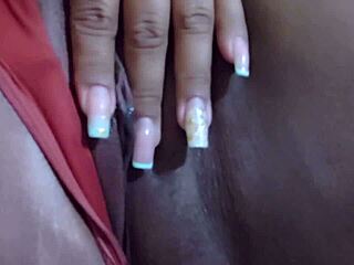 Girl shakes her big ass in lingerie, getting her pussy wet with cum and toys