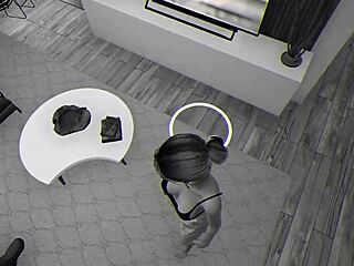 In this modern luxury game, she gives a blowjob to a monster cock