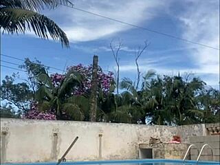 Exhibitionist Flashes Big Pussy All Day to Workers