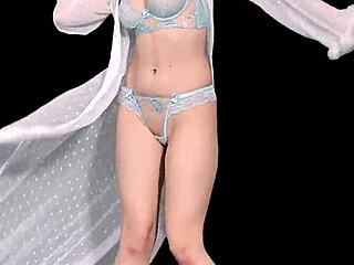 Solo Stripper Girl Rips Clothes During Masturbation Session