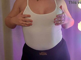 Check out these natural tits on a curvy milf!