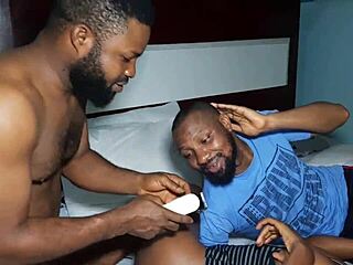 krissyjoh uses his girlfriend to entertain his friend who visited him for holiday