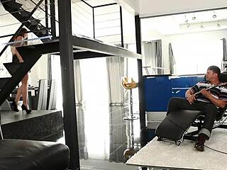 Hey Stepdad, Why So Rough on My Brunette Pussy Today?