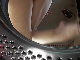 Is The Curvy Housewife Getting Dominated And Fucked In The Washing Machine?