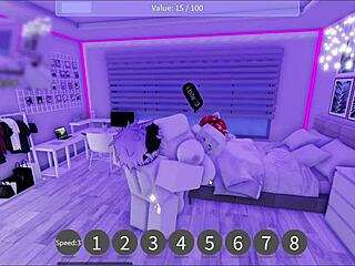 Having fun in a condominium on roblox game