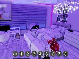 Having fun in a condominium on roblox game