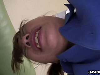 Asian Nurse Bent Over for Hot Doggy Action