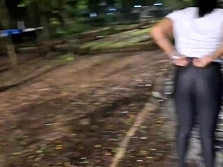 Safada Strips Naked in City Square for Outdoor Cum