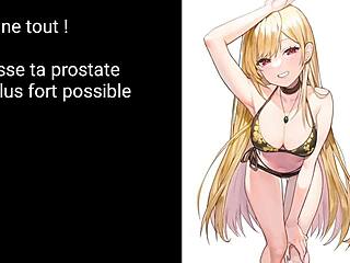 marin kitagawa tells you to jerk off and cum in my ass?