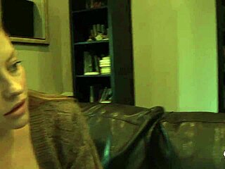 Skinny redhead bimbo with tattoo gets her tight pussy licked by brunette lesbian