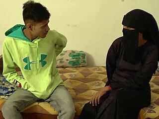 indian hijab girl gets wild with husband’s friend in steamy sex 😘