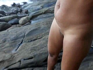 three hot latina milfs caught peeing on beach with paty bumbum