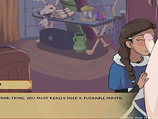 Follada dura en juego parodia de Four Elements Trainer