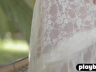 Busty Milf Rips Clothes Off In Outdoor Striptease!