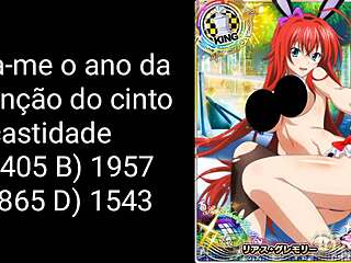 Rias gives casual jerk off instructions in this translated hentai video