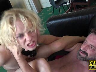 Skinny Blonde 18+ Dominated with Brutal Mouth Fucking!