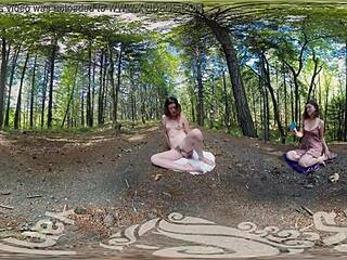 Sexual Yanks VR Turquoise Masturbates Outdoors with Wild Dildo Play