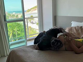 latina tourist wakes to blowjob and hard fucking