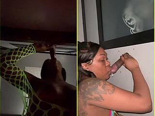 sucking strangers at gloryhole?