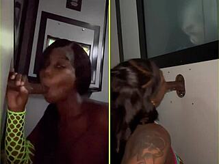 sucking strangers at gloryhole?