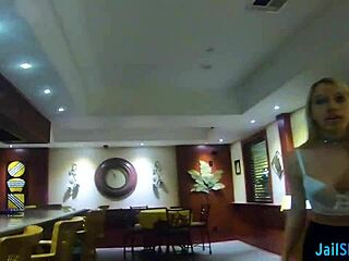 I watch blonde teen get caught and pounded by cop with blowjob