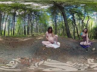 Sexual Yanks VR Turquoise Masturbates Outdoors with Wild Dildo Play