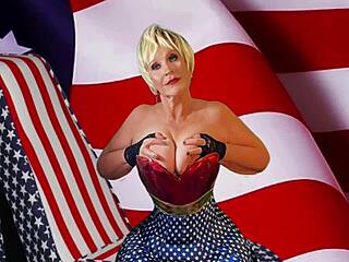 Granny Carmen an All-American Gilf Fuck & Creampie Close Up