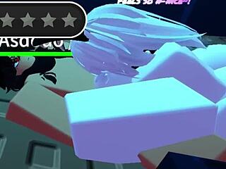 That Roblox slut just kept coming back for more action.