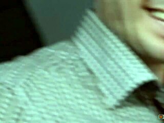 petite blonde in heels licks cum off his cock after spooning sex