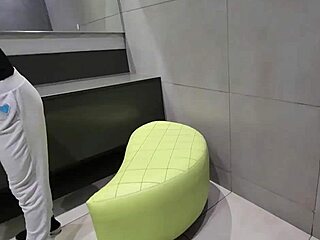 Sneaking into public toilet for fun