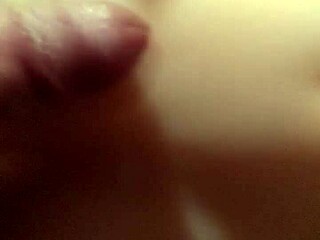 blonde teen with huge tits gets a cumshot all over them, wow!