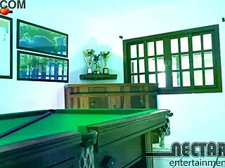 big bambu fucks the ass of famous brazilian actress katharine madrid on a pool table