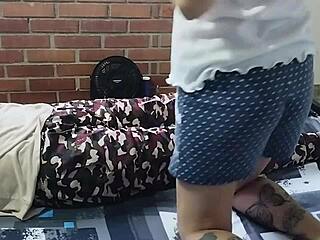 We have a small talk, then make love passionately