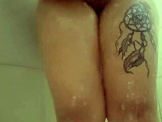 fat bbw teases in the shower with big tits and ass