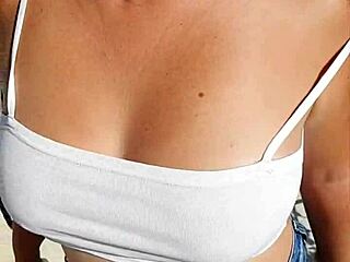 Hot Stepmom Teases And Blows In Public!