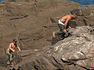 Mommy Enjoys Double Penetration Outdoors In Lingerie