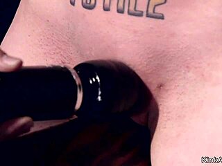 Blondýnka otrokyně v psí pozici bondage dostává rákoskou a hluboký hrdlo 😵