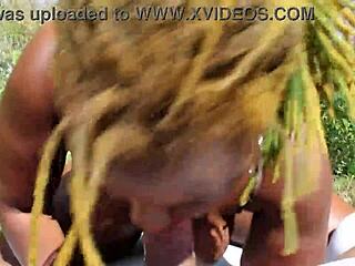 Poizon Ivy Says, 'Sloppy Blowjob In The Backyard!'