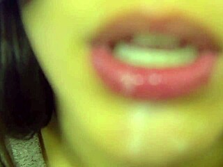 Watch this amateur blowjob up close.