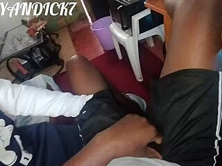 hey, why’s this african nanny messing with boss’s dick at work?