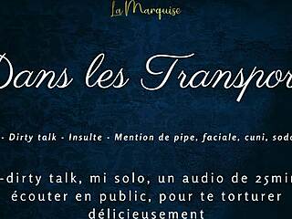 french audio tease in public transports with dirty talk and crossdressing elements