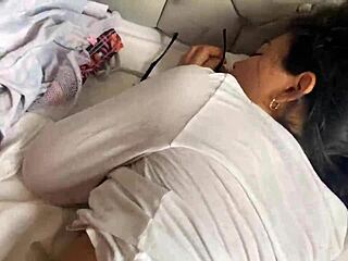 Stepsister enters to fuck, cum on face?