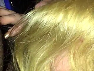 car head with a white girl sucking big black cock