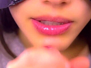 Watch this amateur blowjob up close.