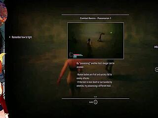 slitterhead uncensored part one with sexy asian tits in game