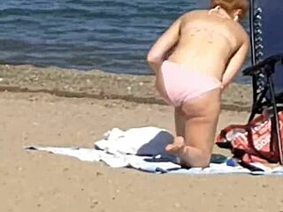 is pink princess hiding her ass on the beach?