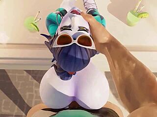 哇，Widowmaker法国度假玩大屌大屁股！